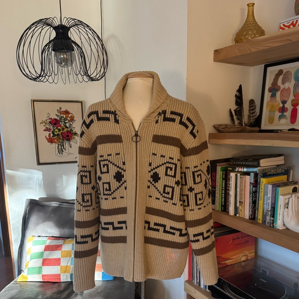Men's Pendleton Westerley Full Zip Cardigan Wool Sweater Size M